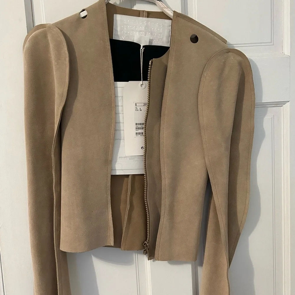 Maison Martin Margiela Beige Pattern Cut Jacket - Picture 13 of 13